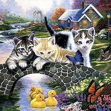 Схема вышивки «котики»