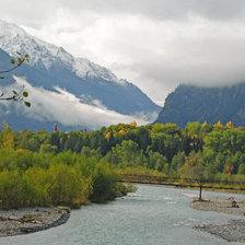 Схема вышивки «горная река Теберда»
