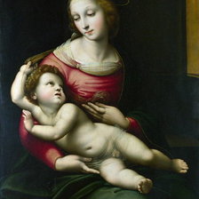 Схема вышивки «мадонна с младенцем»