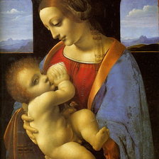 Схема вышивки «мадонна с младенцем»