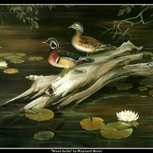 Схема вышивки «утки в картинах 3»