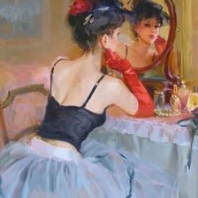 Схема вышивки «Девушка»