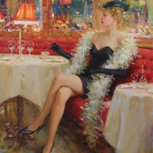 Схема вышивки «Девушка»