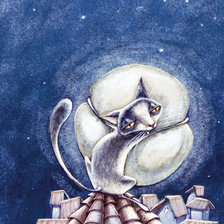 Схема вышивки «Лунный кот»