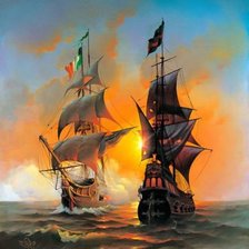 Схема вышивки «парусники»