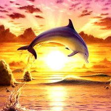 Схема вышивки «Дельфин»