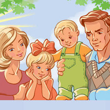 Схема вышивки «счастливая семья»