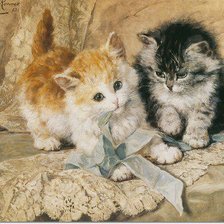 Схема вышивки «котята»