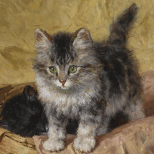 Схема вышивки «котенок»