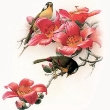 Схема вышивки «птички»