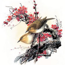 Схема вышивки «птички»