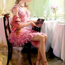 Схема вышивки «Девушка»