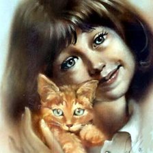 Схема вышивки «NINA CON GATO»