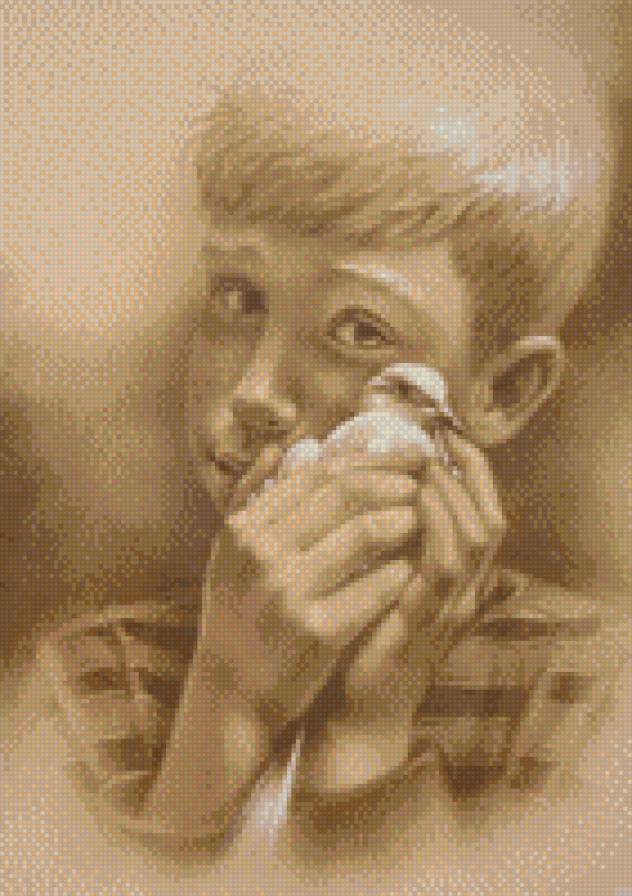 NINO CON PAJARO - nino bebe pajaro - предпросмотр