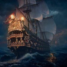 Схема вышивки «Корабль»