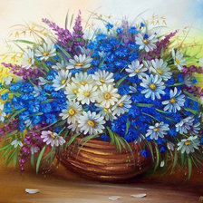 Схема вышивки «букет полевых цветов»