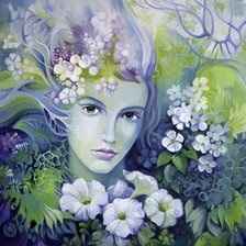 Схема вышивки «фантастическая девушка»