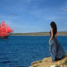 Схема вышивки «алые паруса»