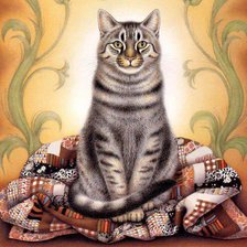 Схема вышивки «кошачий портрет»