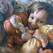 Схема вышивки «NINO CON PATO»