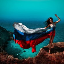 Схема вышивки «Девушка Россия»