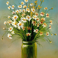 Схема вышивки «Букет ромашек»