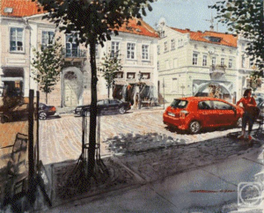 Клайпеда 5 - старый город, акварель, город - предпросмотр