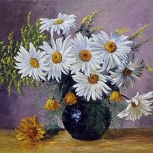 Схема вышивки «Букет ромашек»