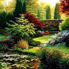 Схема вышивки «Старый пруд»