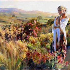 Схема вышивки «Девушка»