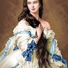 Схема вышивки «дама»