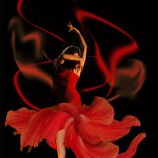 Схема вышивки «фламенко»