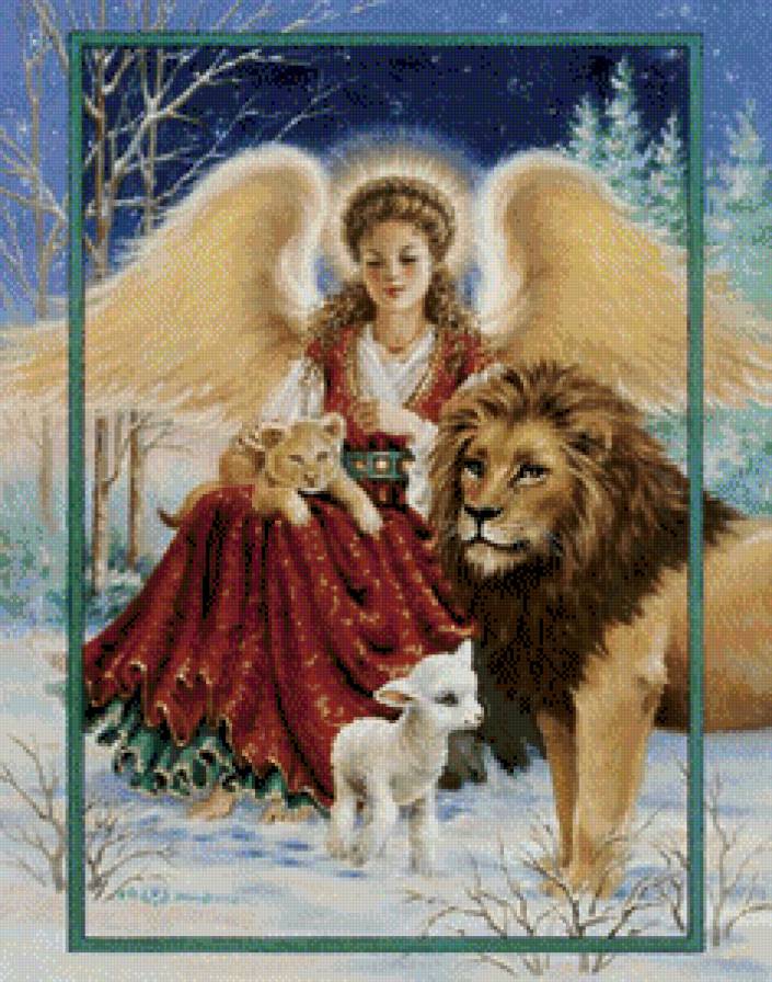 львиный ангел - животные, ангелы - предпросмотр