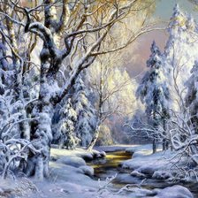 Схема вышивки «зимний пейзаж»