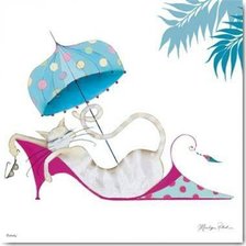 Схема вышивки «gato con sombrero»