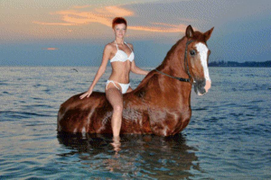 море - море, конь, девушка - предпросмотр