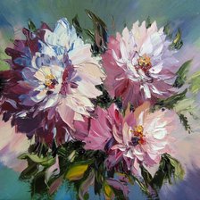 Схема вышивки «Букет пионов»