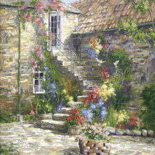 Схема вышивки «Дворик»