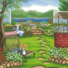 Схема вышивки «Сад в деревне»