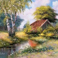 Схема вышивки «березки»