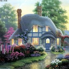 Схема вышивки «Серия домики»