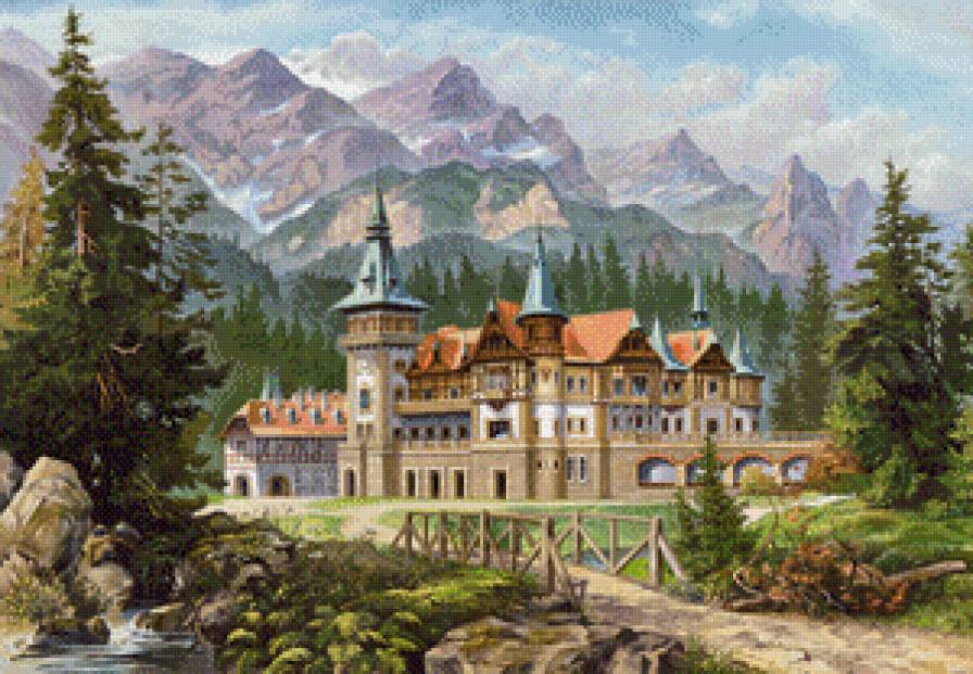 Замок - пейзаж, замок - предпросмотр