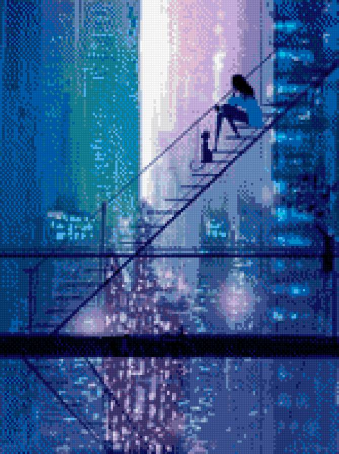 Одиночество в городе - девушка, город - предпросмотр