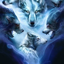 Схема вышивки «Волки»