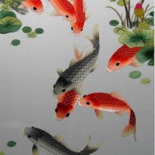 Схема вышивки «Китайская живопись, карпы»