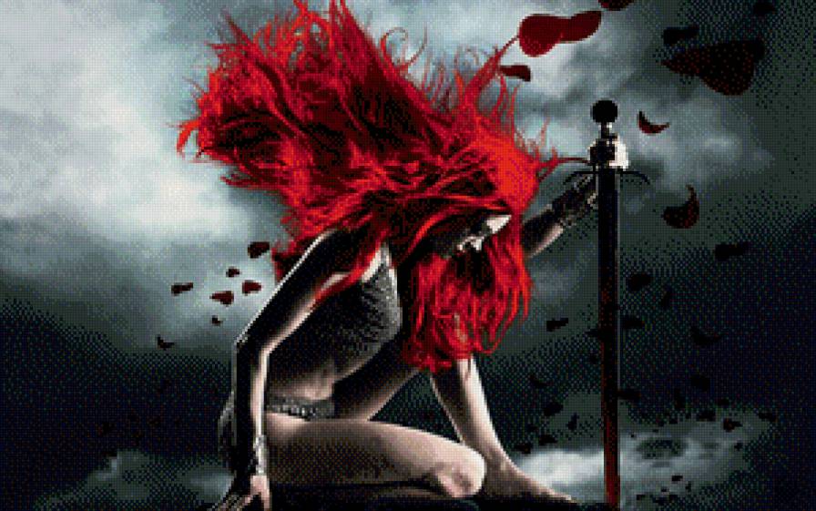 Соня - женщина, девушка, меч, волосы - предпросмотр