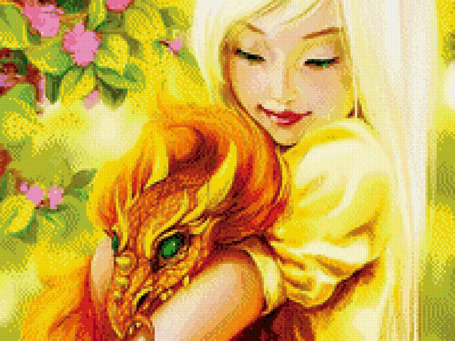 девочка с драконом - предпросмотр