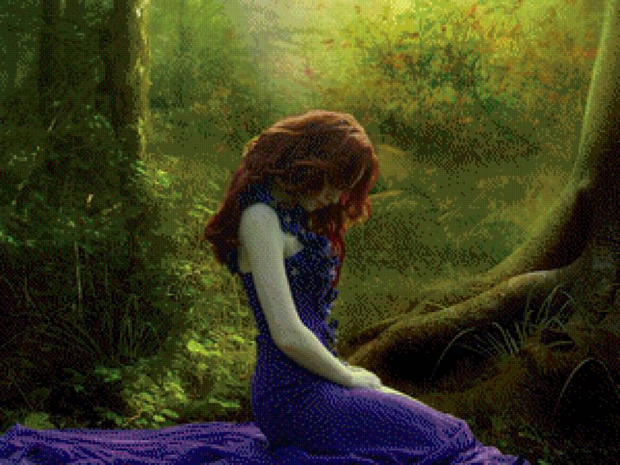Лесная нимфа - лес, девушка - предпросмотр