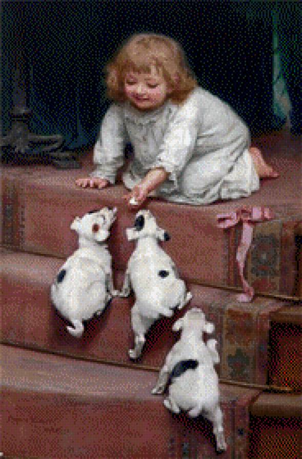 детство - собаки, дети, животные - предпросмотр