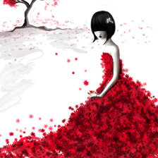 Схема вышивки «Девушка»